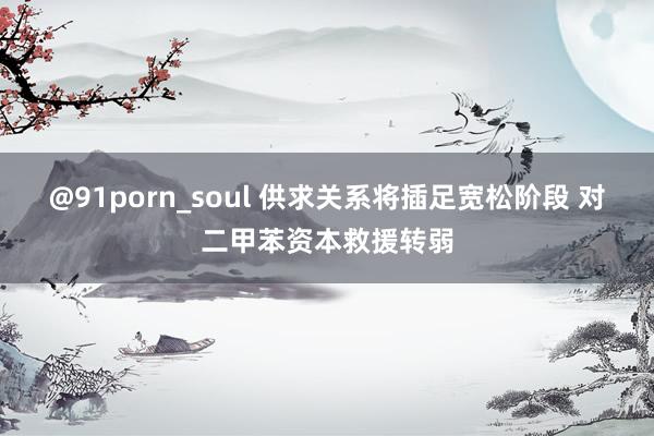 @91porn_soul 供求关系将插足宽松阶段 对二甲苯资本救援转弱